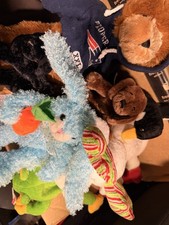 6 Stuffed Animal Lot Large Medium And small
