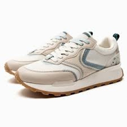 Zara Sneakers Trainers Off white/Teal 5006/110/102 Womens EU 38