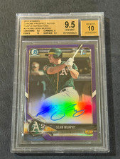 2018 Bowman 1ST Chrome Sean Murphy Purple Refractor /250 BGS 9.5/10