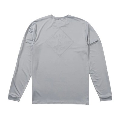 Salty Crew Tippet Long Sleeve Sunshirt Men's Shirt, Silver, X-Large