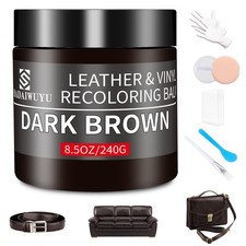 Leather Recoloring Balm,8.5oz Leather Color Restorer,Dark Brown Leather Repai...