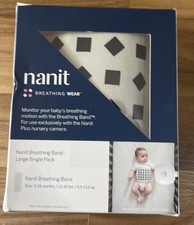 Nanit Breathing Band Size Large 3-24 Months Single Light Gray New In Box