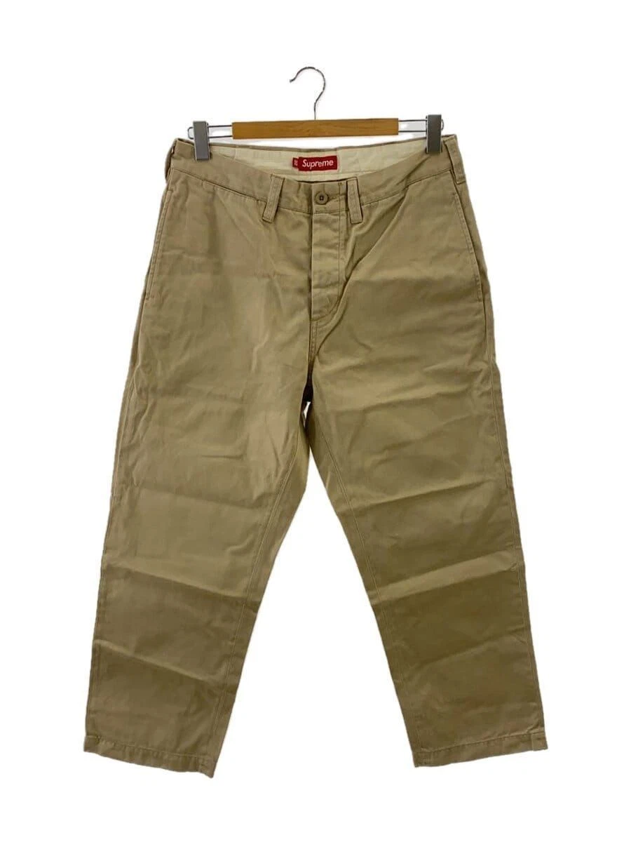 Bas pantalon chino Supreme Others 24SS 32 coton beige occasion
