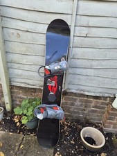 Rome Solution 151cm All-Mountain Snowboard w/ Bindings & Bag Black/Red