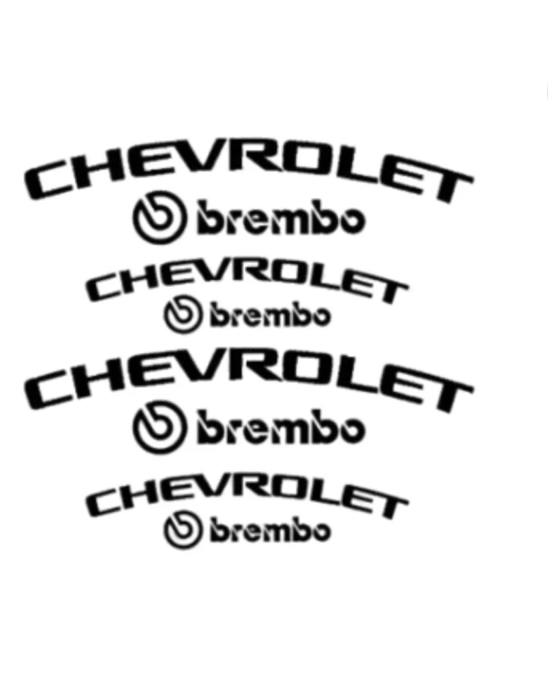 Chevrolet brembo caliper vinyl decals