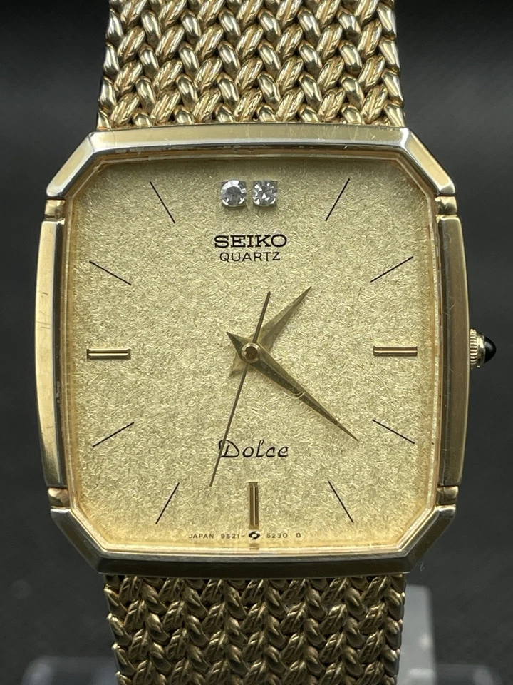 [Near Mint] Vintage Seiko Dolce 9521-5210 Gold Octagon Quartz Watch JAPAN - Image 3 of 4