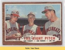1962 Topps Bob Purkey Jim Turner Joey Jay #263 READ 0q3