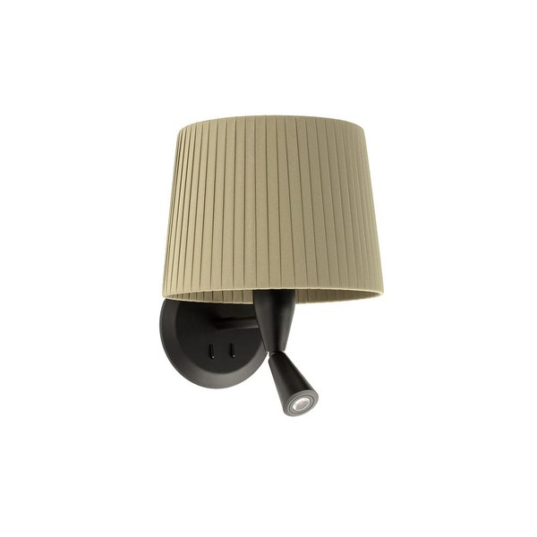 Wandleuchte Samba E27, IP20, Mit Leser, Schwarz Matt, GrüN-image