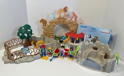 Playmobil 6634 City Life Zoo Penguins People Animals W/Instructions Incomplete