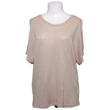 KappAhl, T-shirt, Größe: M, Beige, Metallfaser/Polyester/Viskose, Einfarbig #g20