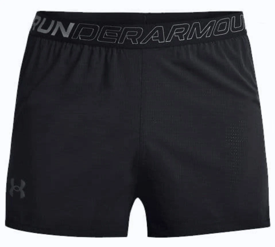 UNDER ARMOUR Draft Armourvent Fitted 2" Black Grey Running Shorts NEW Mens Sz L