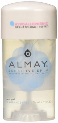 Almay Anti-Perspirant & Deodorant Clear Gel For Sensitive Skin 2.25 Ounce 3 Pack