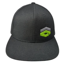 The Classics Yupoong Snapback Hat Black One Size Embroidered Logo