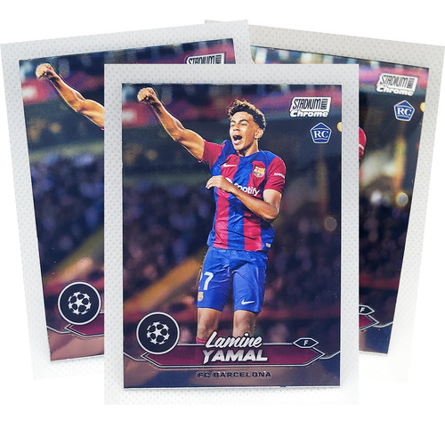 Lamine Yamal Rookie RC Lot of 3 2023-24 Topps Stadium Club Chrome #27 Barcelona