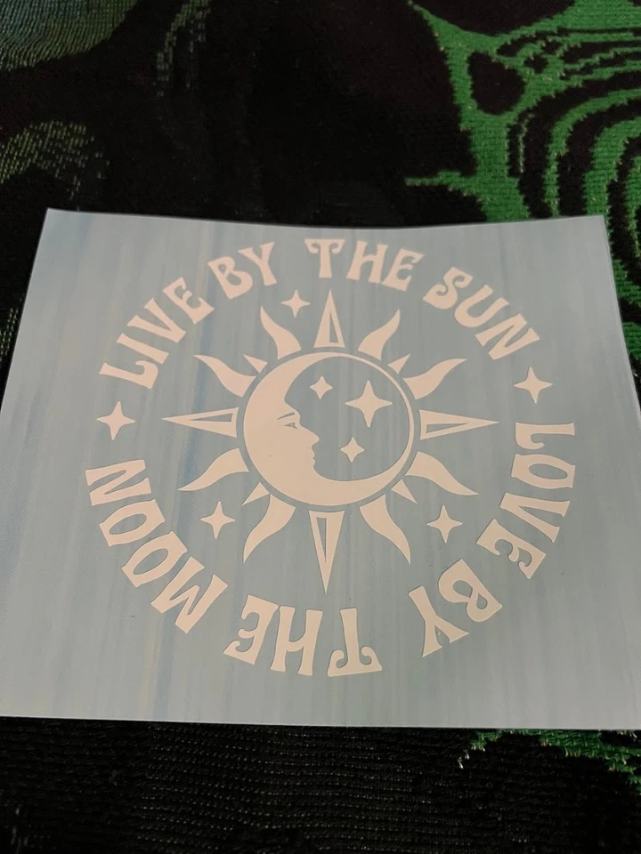 Sun Moon Stars Witchy Hippie BoHo Calcomanía Espiritual Coche Camión Ventana Vinilo Foto 2 de 4