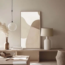 Hand Painted Oil Painting Abstract Wall Art Home Decor Living Room Simple Gray 