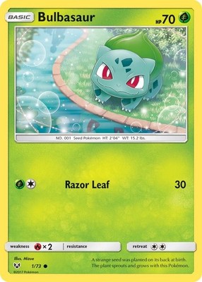 NM Bulbasaur [Shining Legends 1/73] Common Pokemon TCG