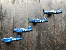 Corsair War Plane?s Profile Resin Wall Decoration- Key Rack - Pack of 4