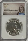 1962 NGC PF67 Proof FranklinHalf Dollar 50c 90% Silver Portrait Label