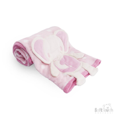 Baby Mädchen Decke Halstuch süßer kleiner Elefant 3D Applikation Prägung von Soft Touch