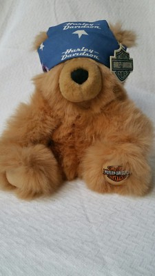 Vintage 2000 Harley Davidson Cavanagh Stuffed Teddy Bear Bandana Collectable WT