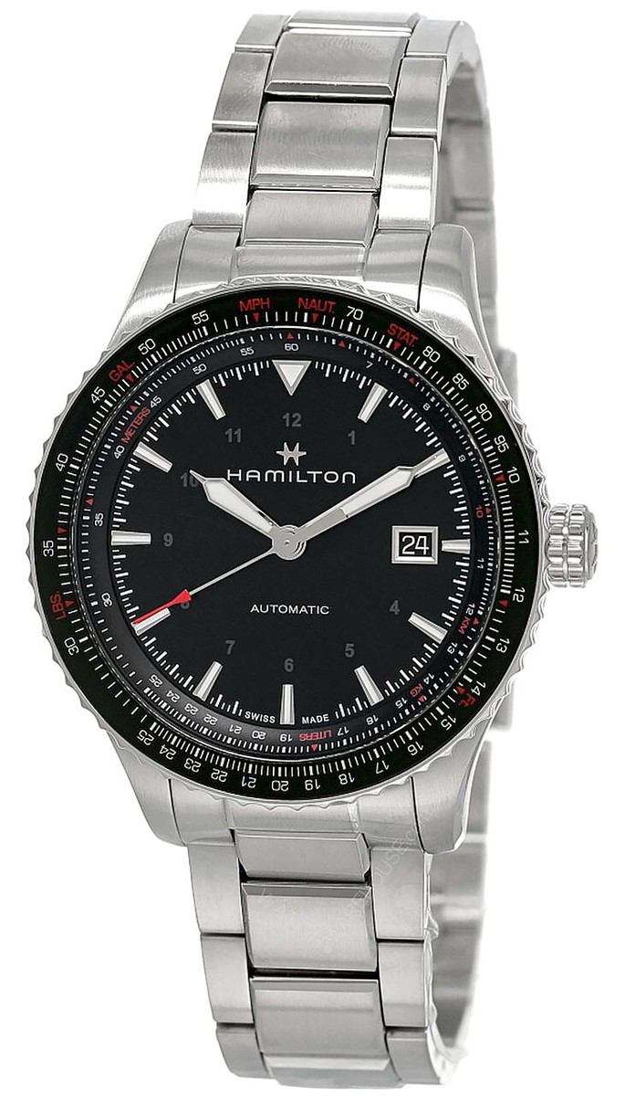 Hamilton Khaki Aviation Converter Auto 42mm Black Dial SS Men's