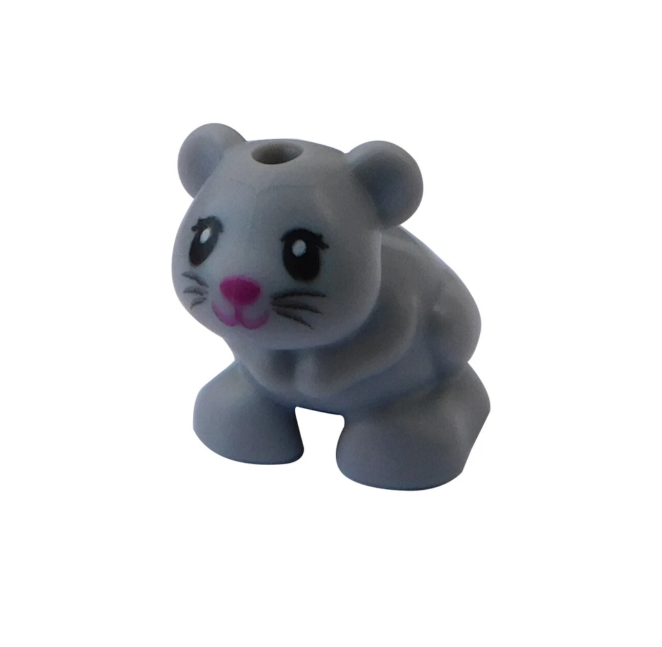 Lego Hamster in hellgrau (light bluish gray) Neu Tier Haustier Friends 24183pb03