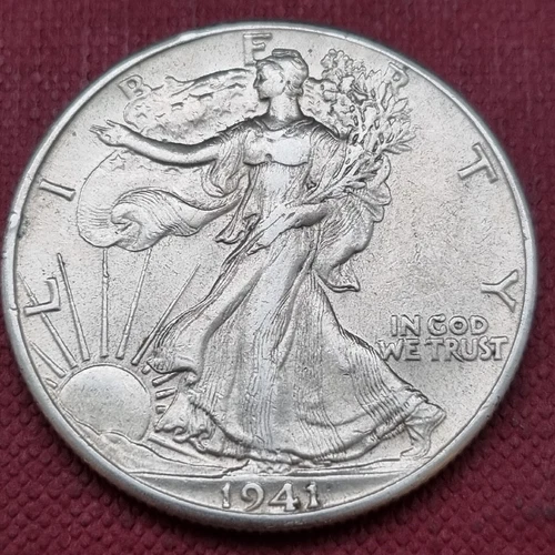 1941 Walking Liberty Half Dollar 50c High Grade AU - UNC #59473