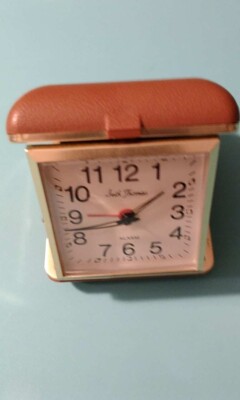 Vintage Seth Thomas Folding Wind Up Travel Alarm Clock W/ Luminous ...