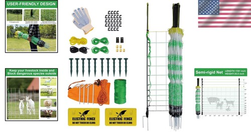 Versatile Electric Fence Netting 35.4"H x 98.42"L for Goats, Sheep & Gardens - Picture 2 of 8