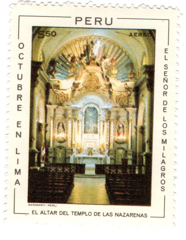 Lord of the Miracles at Nazarenas Shrine, October Fair Peru 1970, accept offers