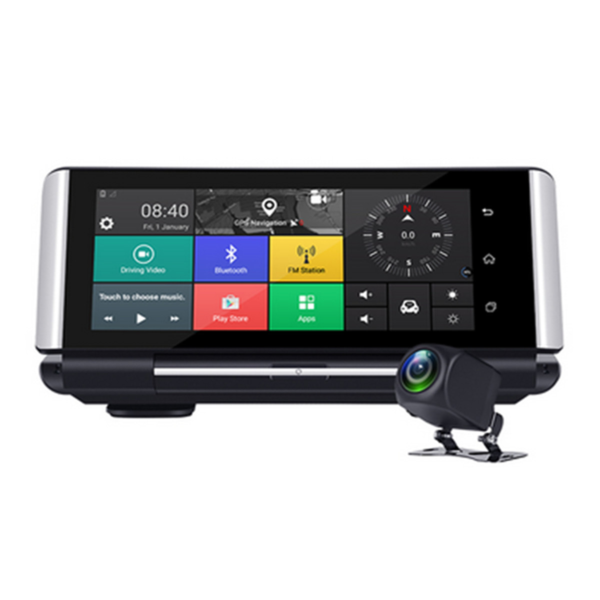 7Inch FHD Dual Lens Touch Screen Car DVR Video Recorder Cameras ADAS GPS WIFI