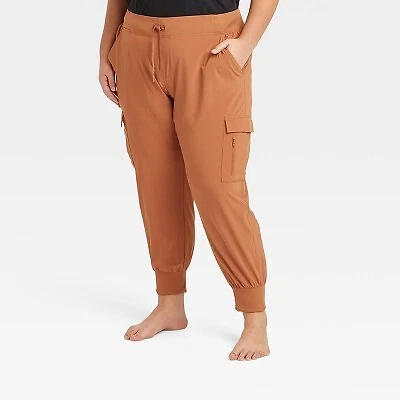 Women's Plus Size Stretch Woven Tapered Cargo Pants 27 - All in Motion