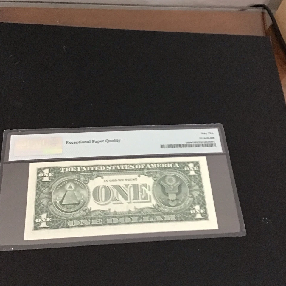 FR#1930-F $1.00 2003A F.R.N. Super repeater serial number F 73737373 H PMG 65 e  - Image 2 of 2