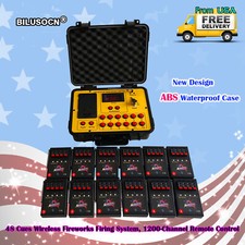 New 48 Shot FCC fireworks firing system 1200Cues CE wireless remote Controll