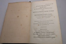 Antiquarian Book 1834 Miscellaneous Prose Works Volume First by Sir Walter Scott