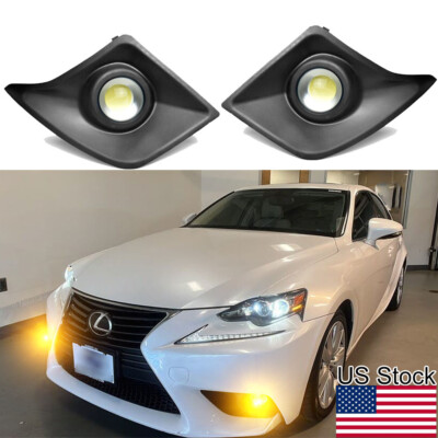 For 2014-16 Lexus IS350 250 200 F-Sport 2pcs JDM 3000K Yellow LED Fog Light Kit