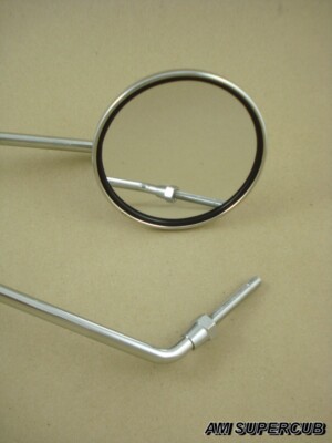 Pair Of Mirrors LH & RH For Honda C50 C65 C70 C90 CB100 CL100 SL100 SL125 SL70 CB125 CB125S
