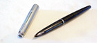 Black PARKER 61  CAPILLARY-FILLER PEN  PENCIL SET grey jewel 14K  gold fine Nib — photo 4