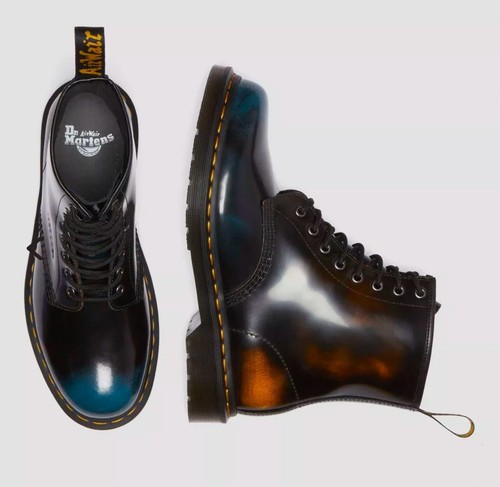 Botas con cordones Dr Martens 1460 de cuero cepillado multicolor nuevas sin etiquetas. - Imagen 5 de 17