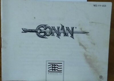 Conan ( NES Nintendo ) Manual ONLY! 