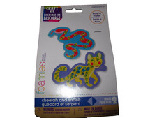 Foamies Self Stick Gem Craft Kit Cheetah Snake DIY Kids Activity