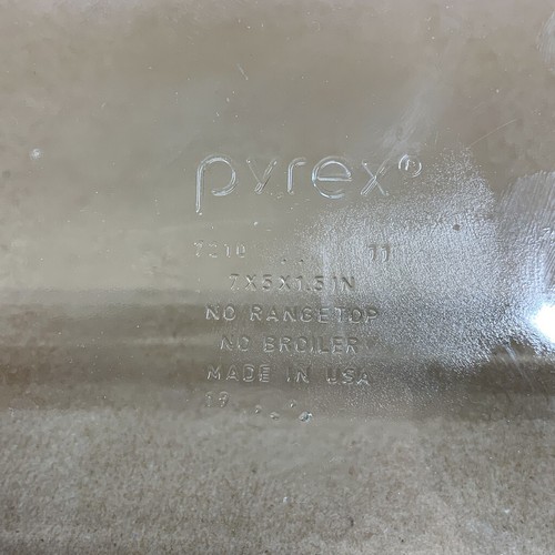 Pyrex 7210 Rectangluar Dish 7"x5"x1.5" Clear Glass - Picture 2 of 14