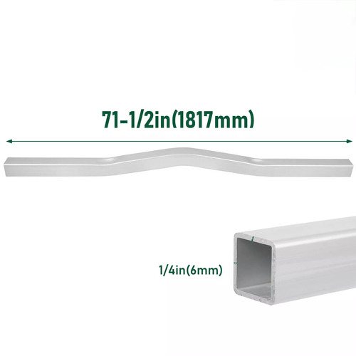 Aluminum Boat Trailer Crossmember Square Tube V-Bend Crossbar 3” x 3” x 71.5”