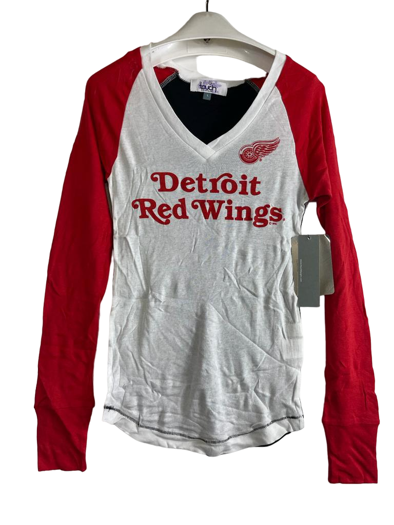 Raglan T Shirt Red Wings Detroit Red Wings Fanatics Overtime