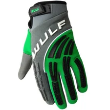 Wulfsport Adult Motocross Shadow Gloves MX Off Road Motorcross Glove Green