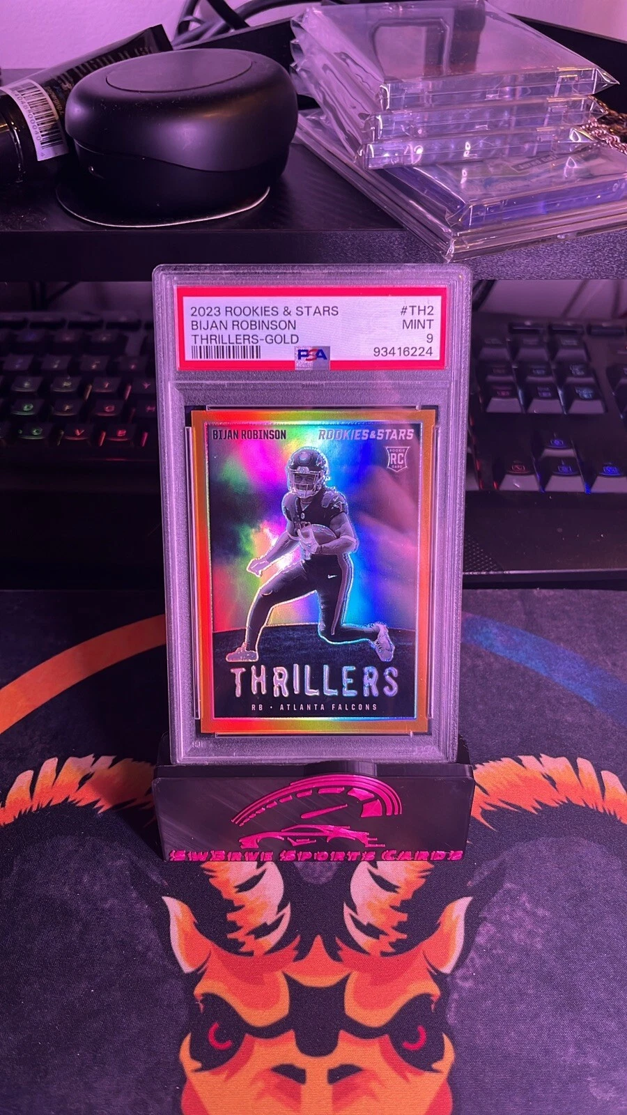 Bijan Robinson Panini Rookies & Stars Thrillers #TH2 Gold