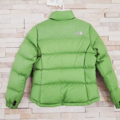 North Face Womens Small Green Retro Nuptse 700 Goose Down Puffer