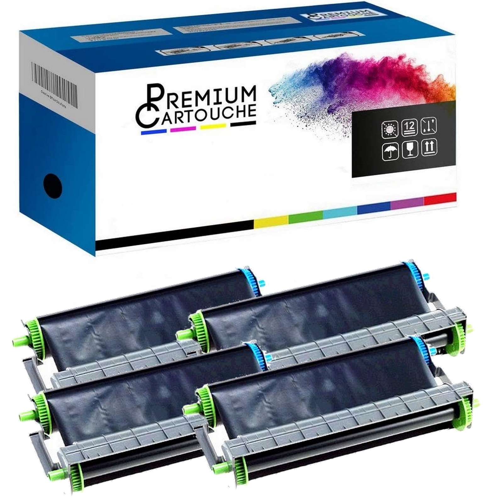 Toner KX-FA55X pack de 4 de rechange pour secrétariat et bureaux