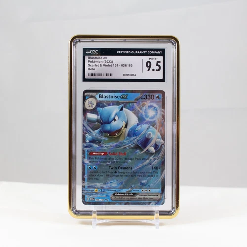 Pokemon Blastoise ex Holo #9 Scarlet & Violet 151 2023 - CGC 9.5 Mint+